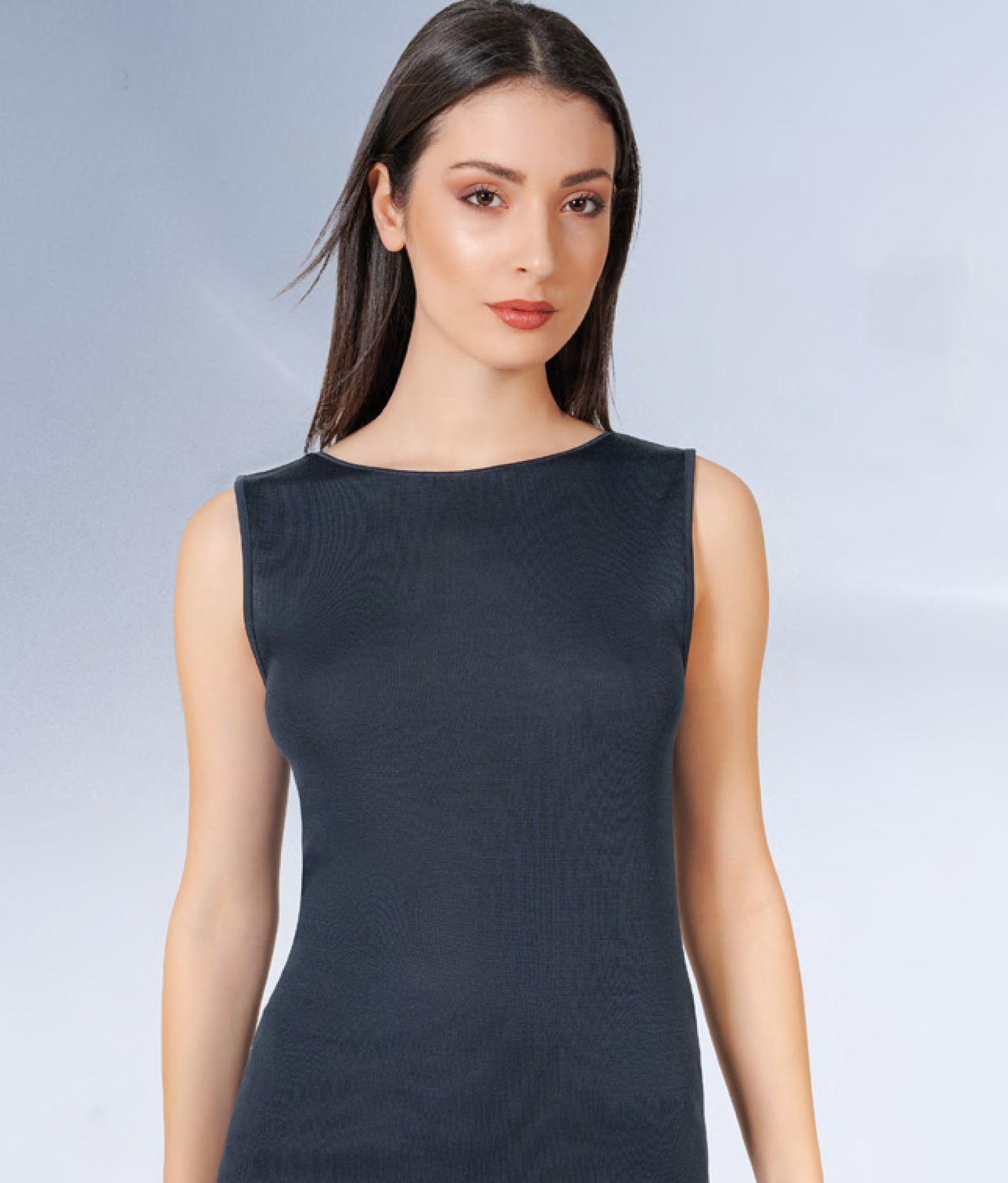 EGI ® Luxury Merino Wool Silk (85% Wool 15% Silk) Tank Top. Proudly Made in Italy.(1401)