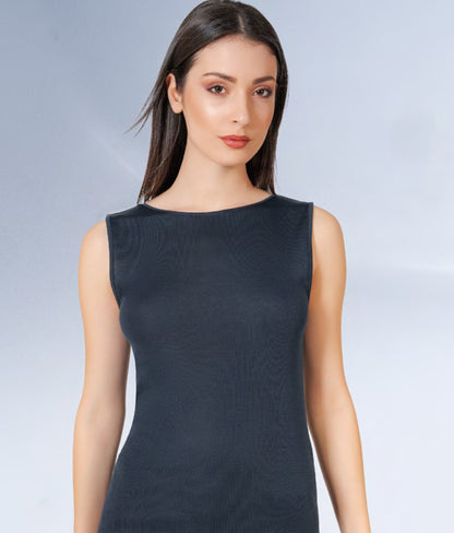 EGI ® Luxury Merino Wool Silk (85% Wool 15% Silk) Tank Top. Proudly Made in Italy.(1401)