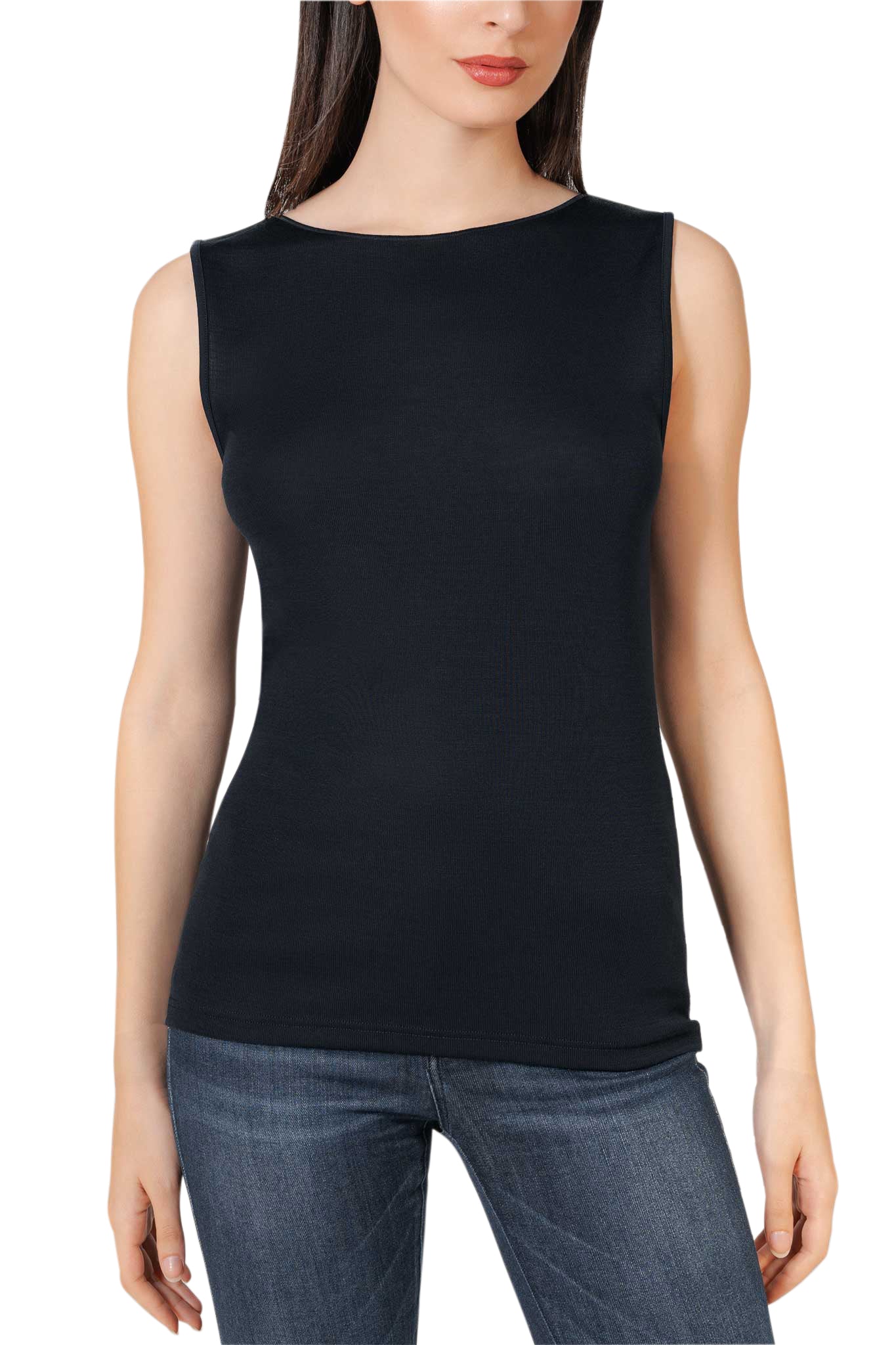 EGI ® Luxury Merino Wool Silk (85% Wool 15% Silk) Tank Top. Proudly Made in Italy.(1401)