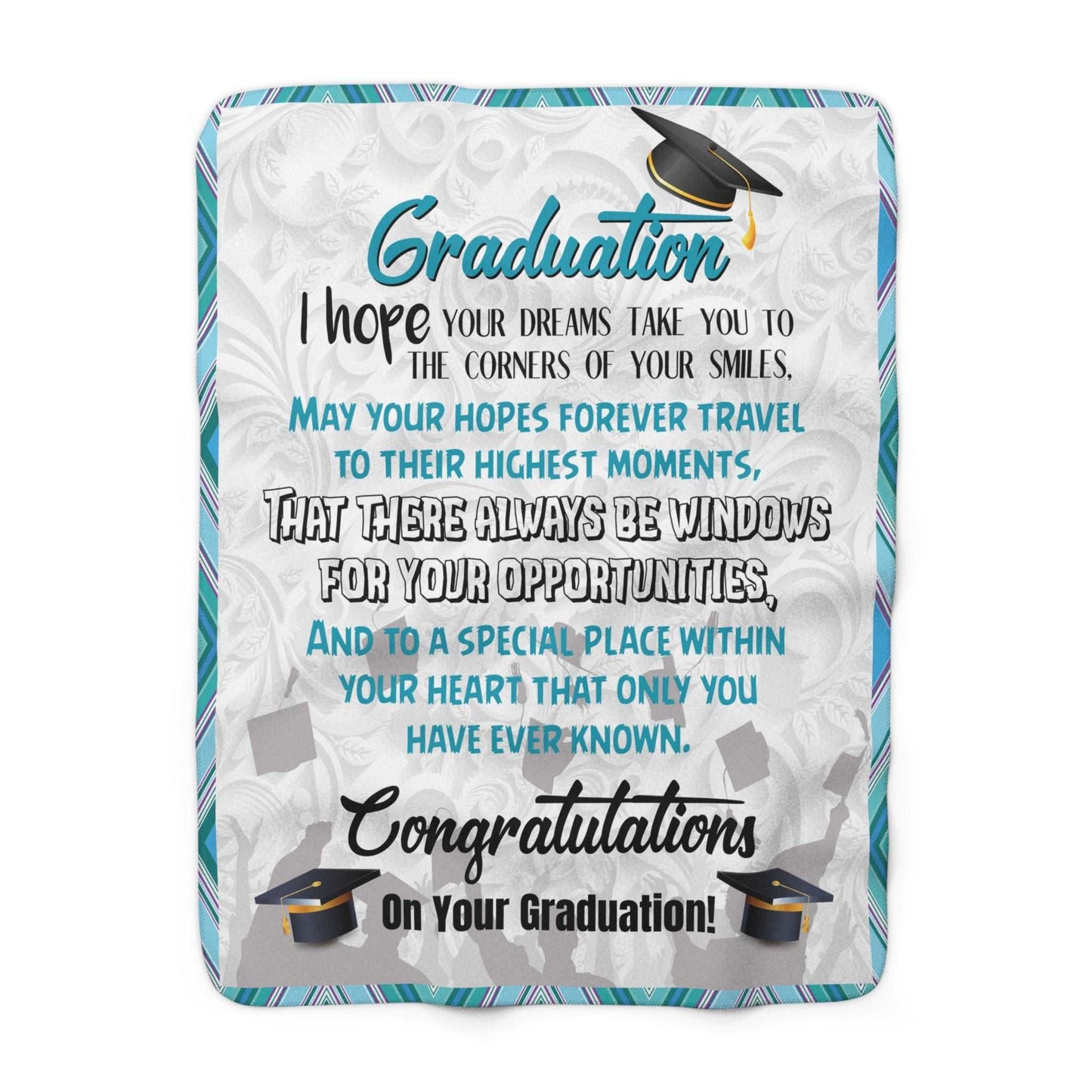 2024 Graduation Sherpa Fleece Blanket - Perfect Keepsake Gift for Grads | High-Quality, Cozy & Customizable