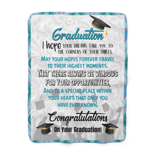 2024 Graduation Sherpa Fleece Blanket - Perfect Keepsake Gift for Grads | High-Quality, Cozy & Customizable
