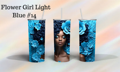 African American Girl covered in Girls Tumbler