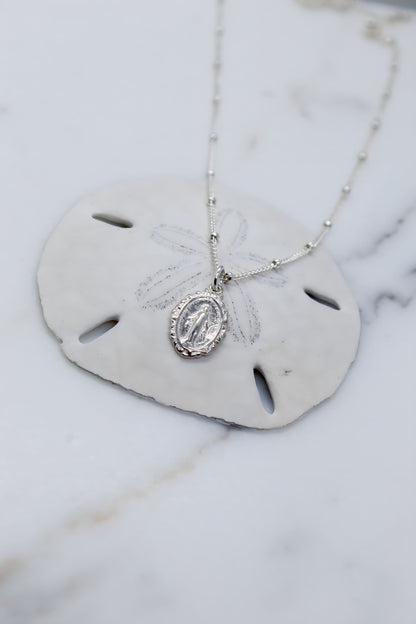 Intricate Miraculous medal necklace-Silver *Made to Order*