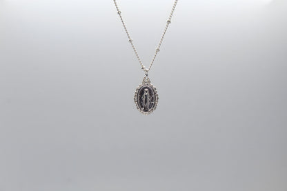 Intricate Miraculous medal necklace-Silver *Made to Order*
