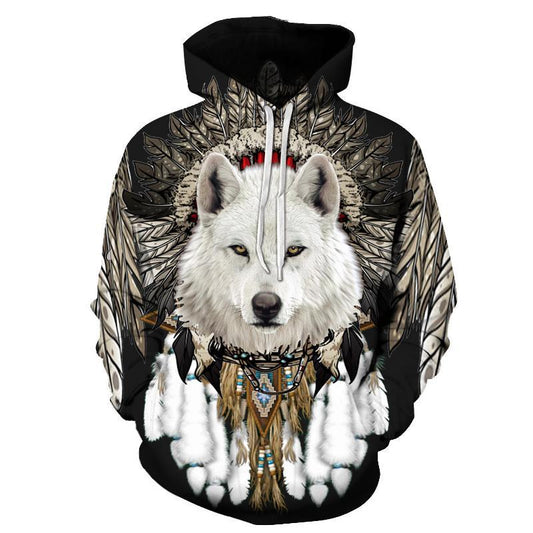 Men's Casual Loose 3D Digital Printed Hoodie
