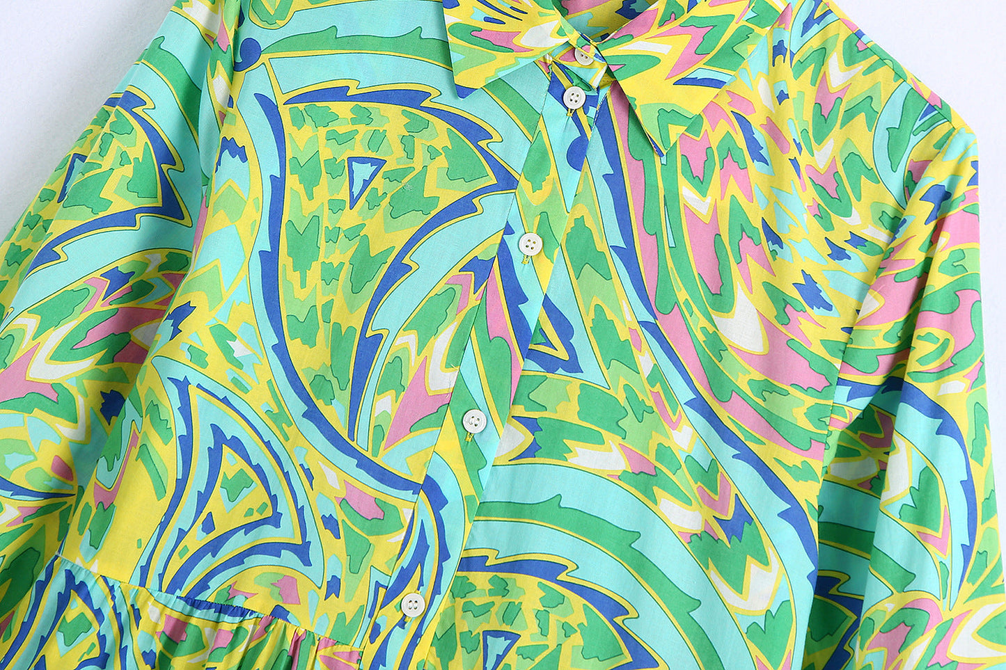 Spring Women's New Long-Sleeved Printed Dress