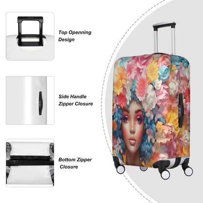 3D Afro Princess in crown Luggage Cover 18