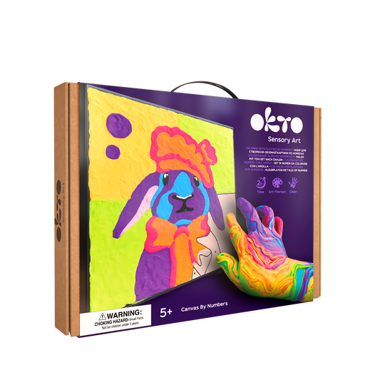 OKTO Clay-by-Numbers Kit – “Bunny” (11.4” x 11.4”)