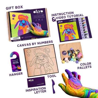 OKTO Clay-by-Numbers Kit – “Bunny” (11.4” x 11.4”)