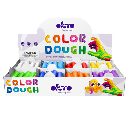 OKTO Color Dough Classpack – 96 Packs in 8 Colors (School Supplies)