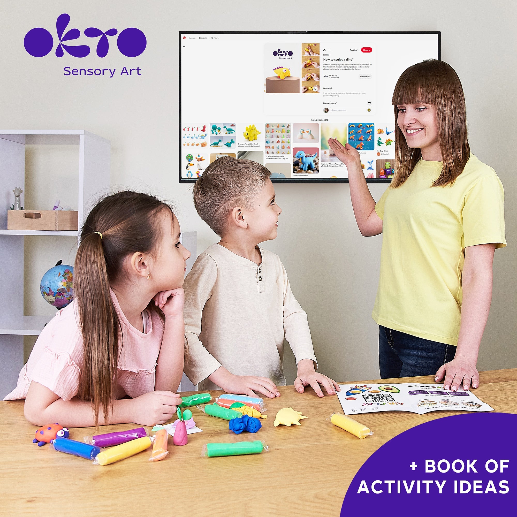 OKTO Color Dough Classpack – 96 Packs in 8 Colors (School Supplies)