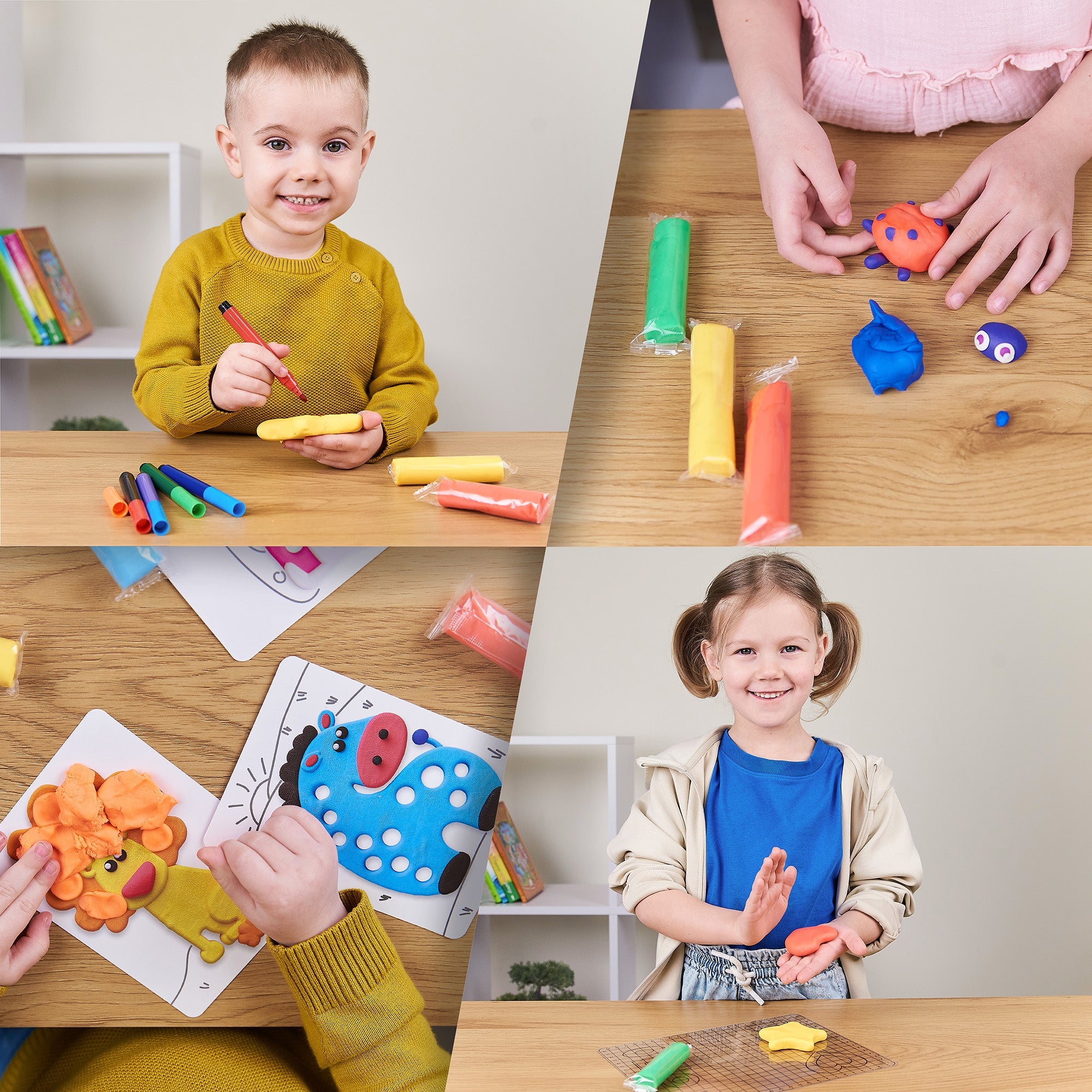 OKTO Color Dough Classpack – 96 Packs in 8 Colors (School Supplies)