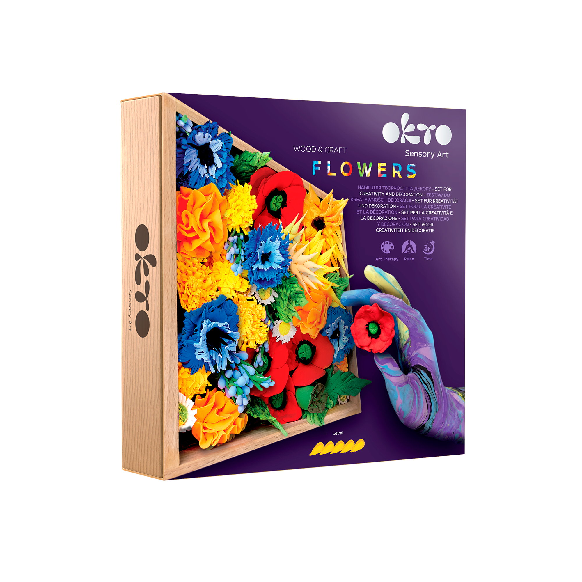 OKTO Sensory Art 3D Woodcraft “Freedom” – Succulent Craft Kit