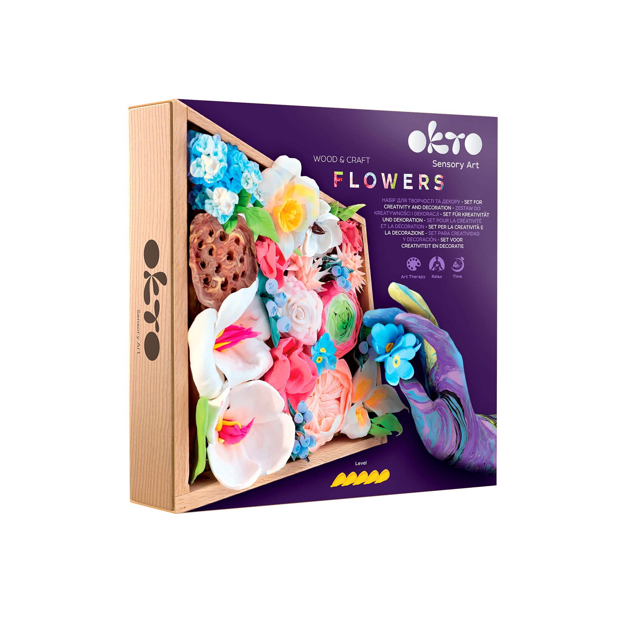 OKTO Sensory Art 3D Woodcraft “Romance” – Succulent Craft Kit