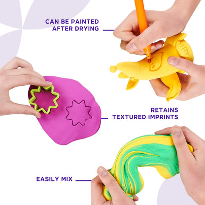 OKTO Air Dry Clay Bucket, 910 ml (31 fl oz) — Yellow — Ages 8+