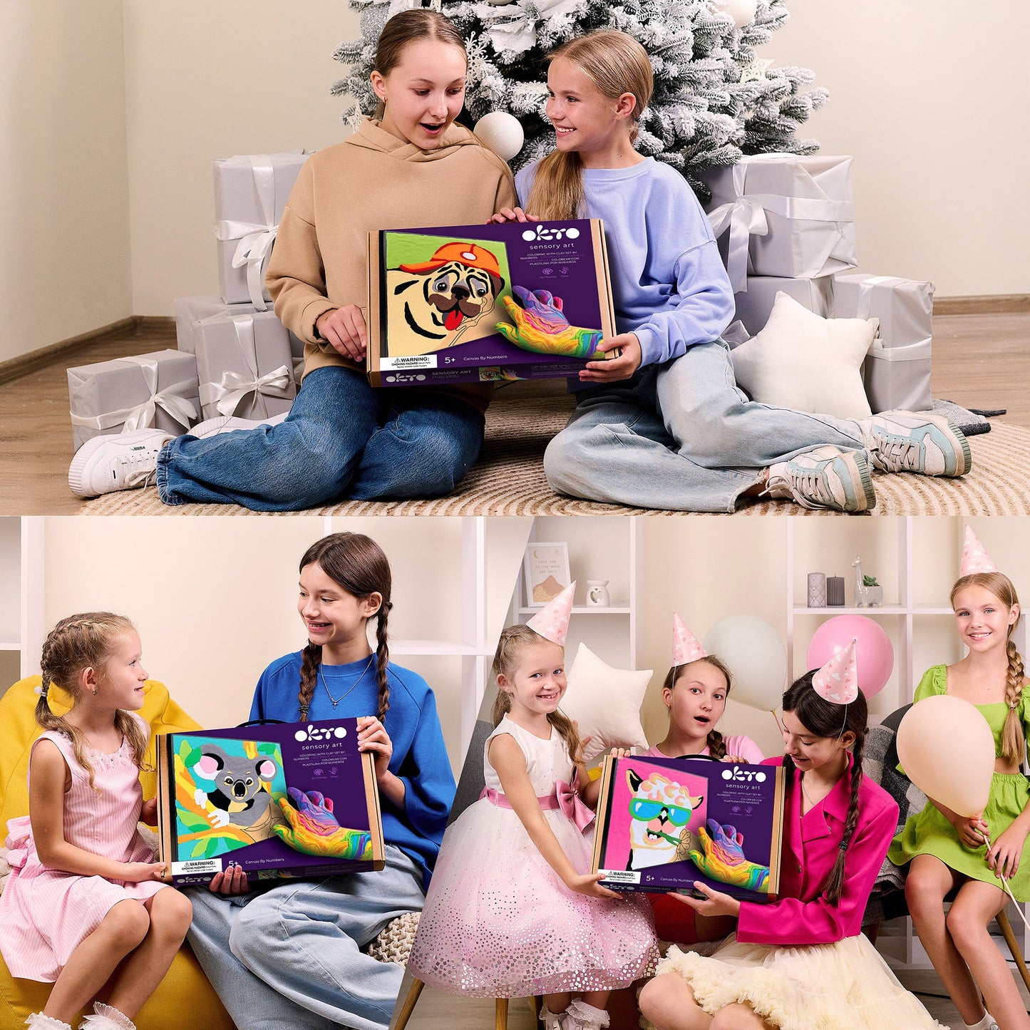 OKTO Clay by Numbers — Pug Dog — (16.54×12.01 in) — Ages 5+