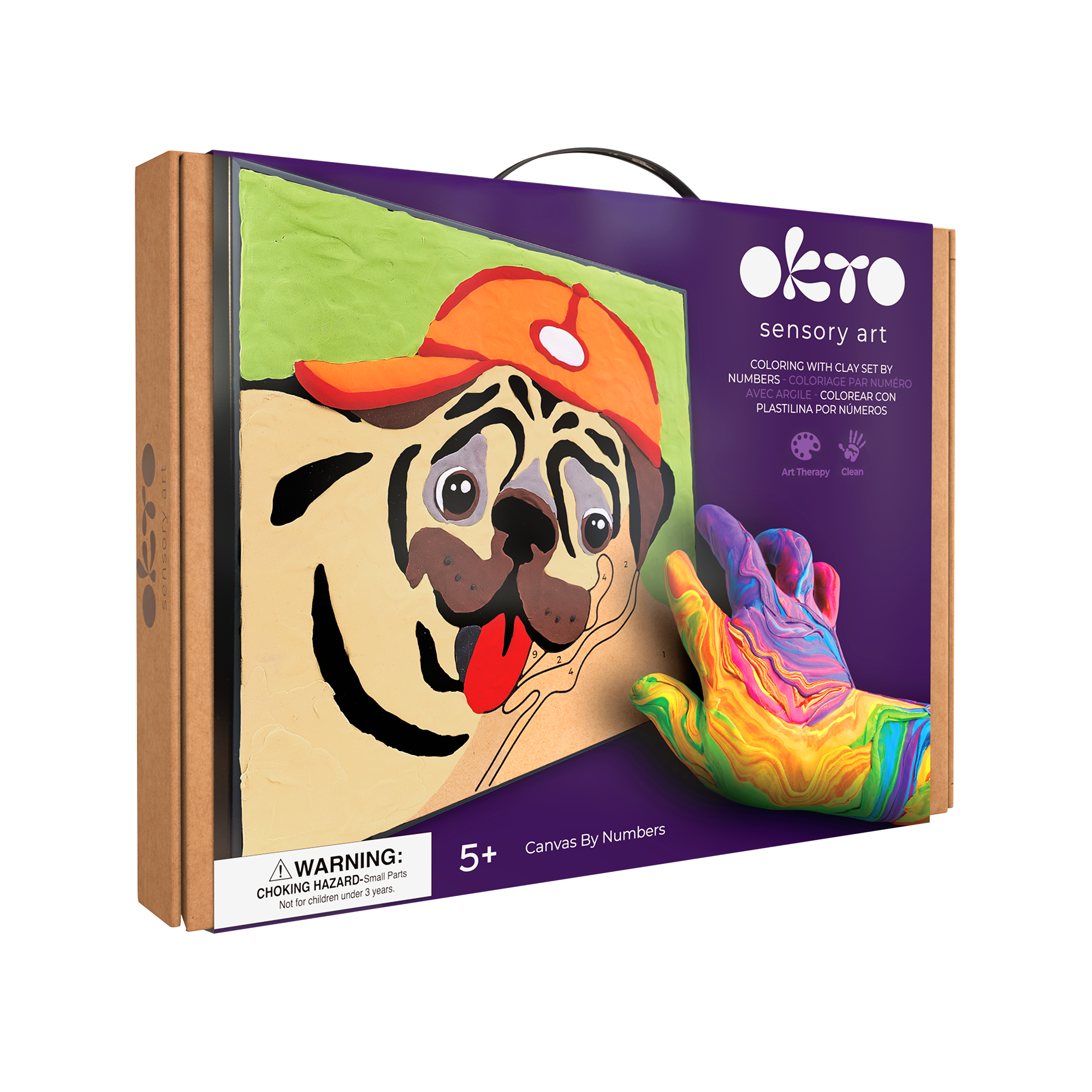OKTO Clay by Numbers — Pug Dog — (16.54×12.01 in) — Ages 5+