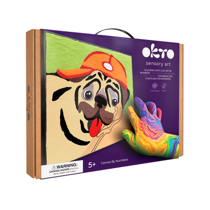 OKTO Clay by Numbers — Pug Dog — (16.54×12.01 in) — Ages 5+