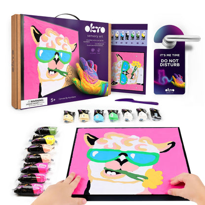 OKTO Clay by Numbers — Lama — (16.54×12.01 in) — Ages 5+