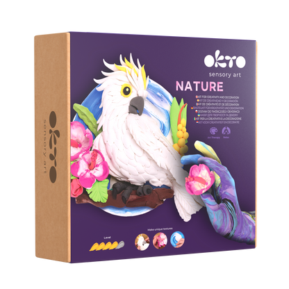 OKTO Air-Dry Clay 3D Painting Kit – 3D Cockatoo (11.4 x 11.4 in)