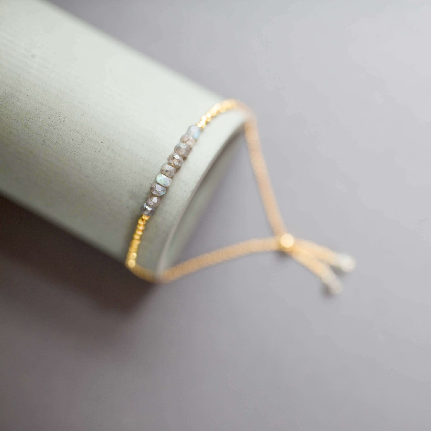 Bracelet Set: Ruby Red Sapphire Quartz and Labradorite