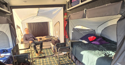 Custom Toy Hauler Patio Ramp Tent by PahaQue for Outdoor Adventures