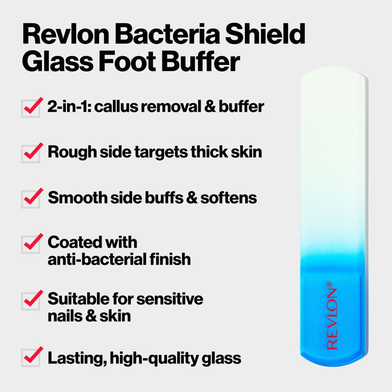 REVLON Bacteria Shield Glass Foot Buffer