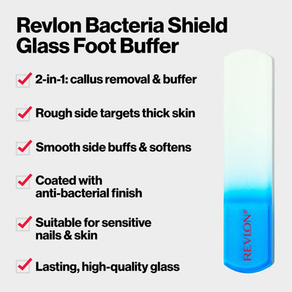 REVLON Bacteria Shield Glass Foot Buffer