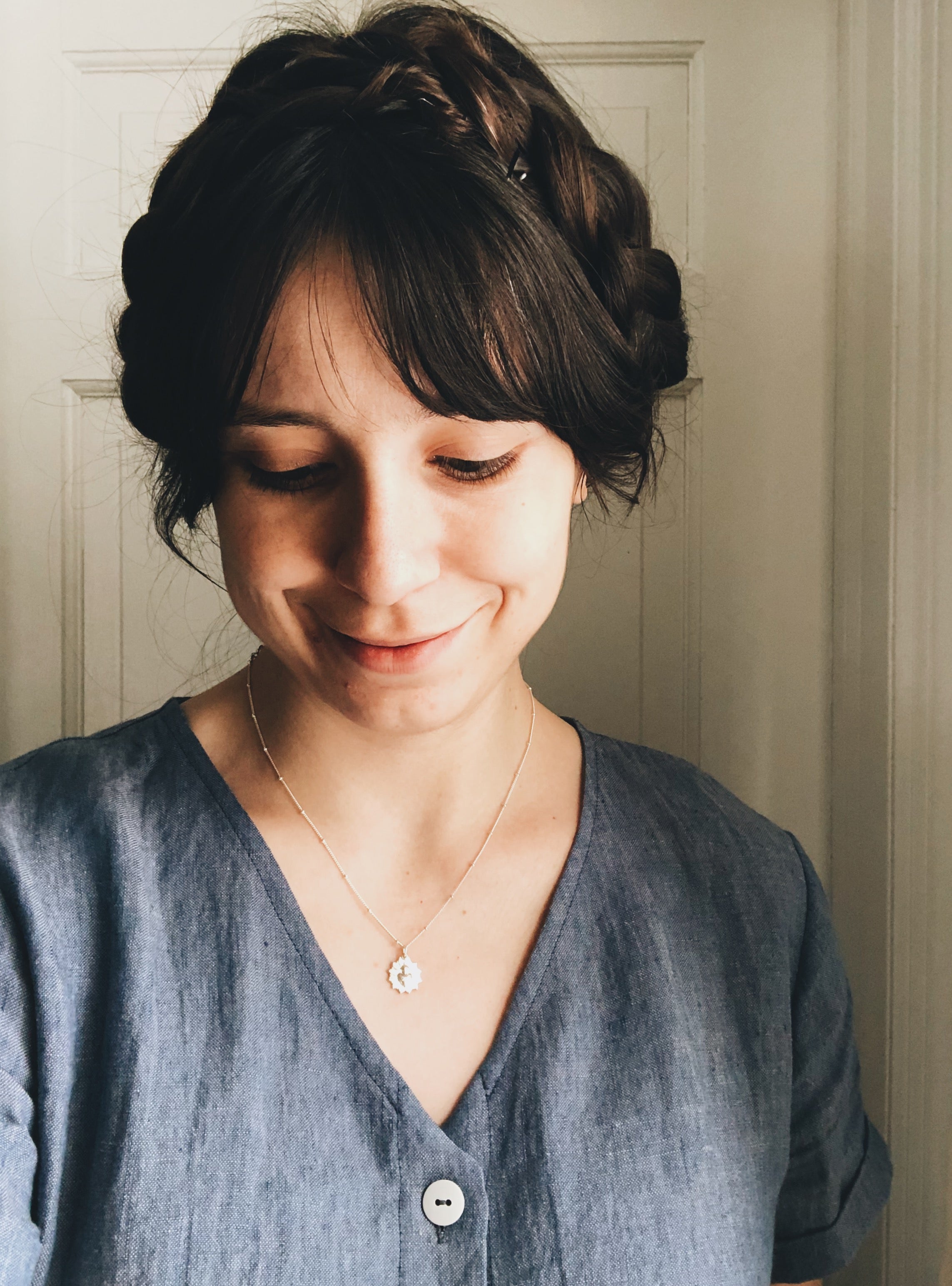 The Little Sacred Heart® minimalist scalloped necklace in sterling silver