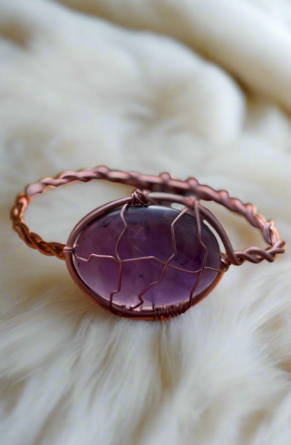 His/Her Chunky Copper Oval Bracelet