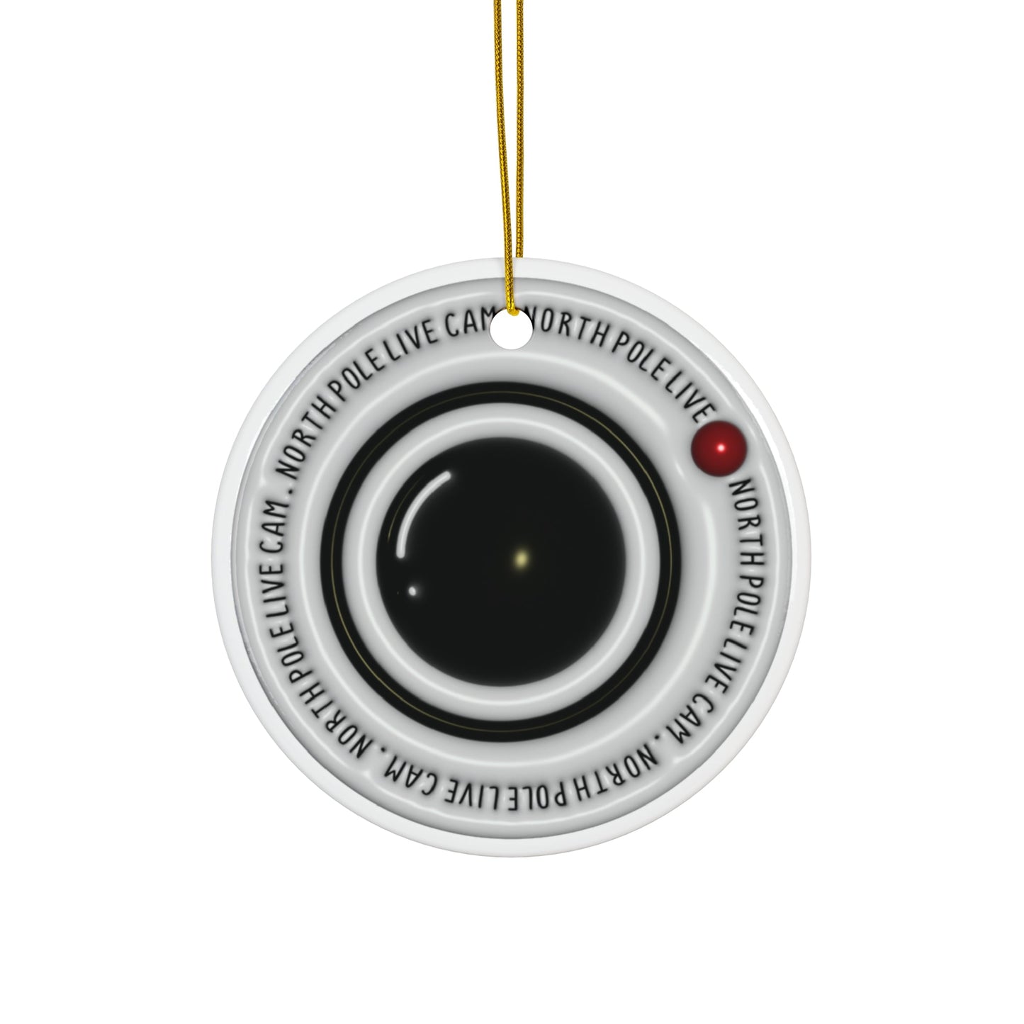 3D Inflated Camera Christmas Ornament, Christmas Ceramic Ornament, Custom Family Ornament, Personalized Christmas Ornament