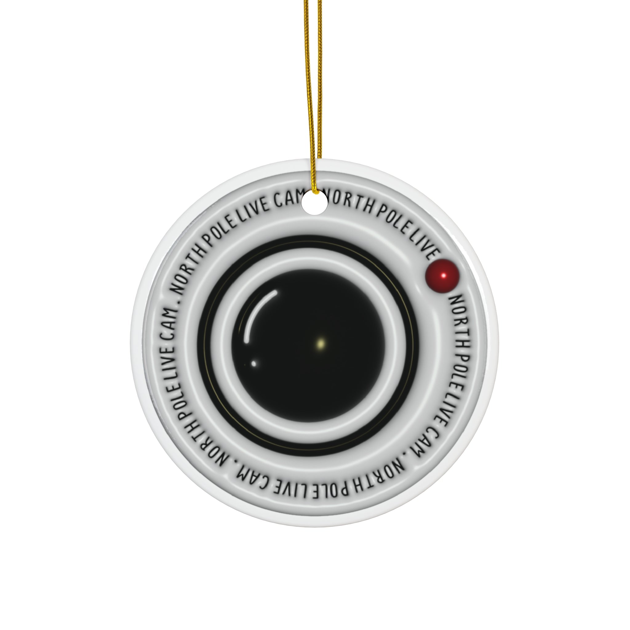 3D Inflated Camera Christmas Ornament, Christmas Ceramic Ornament, Custom Family Ornament, Personalized Christmas Ornament