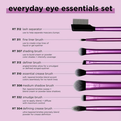REAL TECHNIQUES Everyday Eye Essentials Makeup Brush Kit