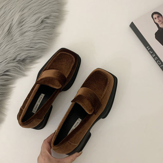 Chunky Platform Suede Casual Women Shoes