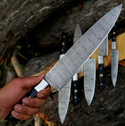 Here’s a fresh, seasonal rewrite with trending culinary keywords, SEO focus, and updated flow:  🔪 Product Title: Knife Sets for Kitchen – 13" Handmade Damascus Steel Chef Knife with Epoxy Resin Handle & Leather Sheath