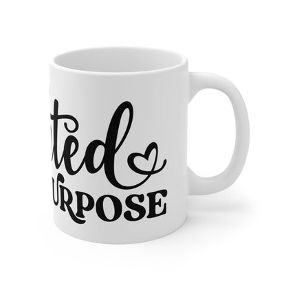Created with a purpose White Ceramic Mug, 11oz
