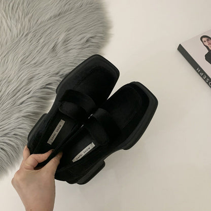 Chunky Platform Suede Casual Women Shoes