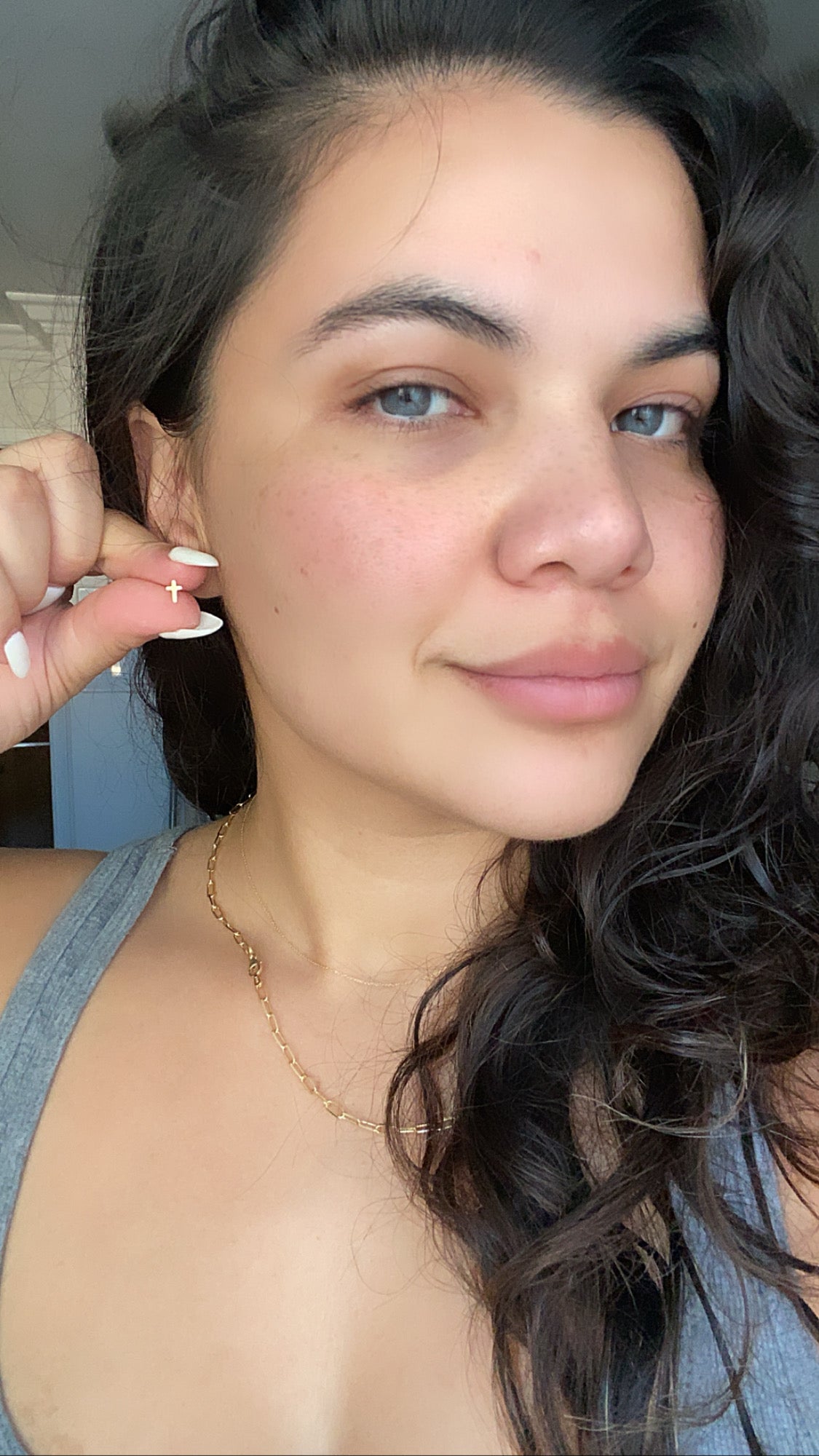 Cross Studs in 14k Gold