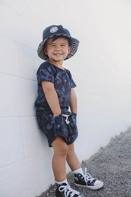 Midnight camo | short set