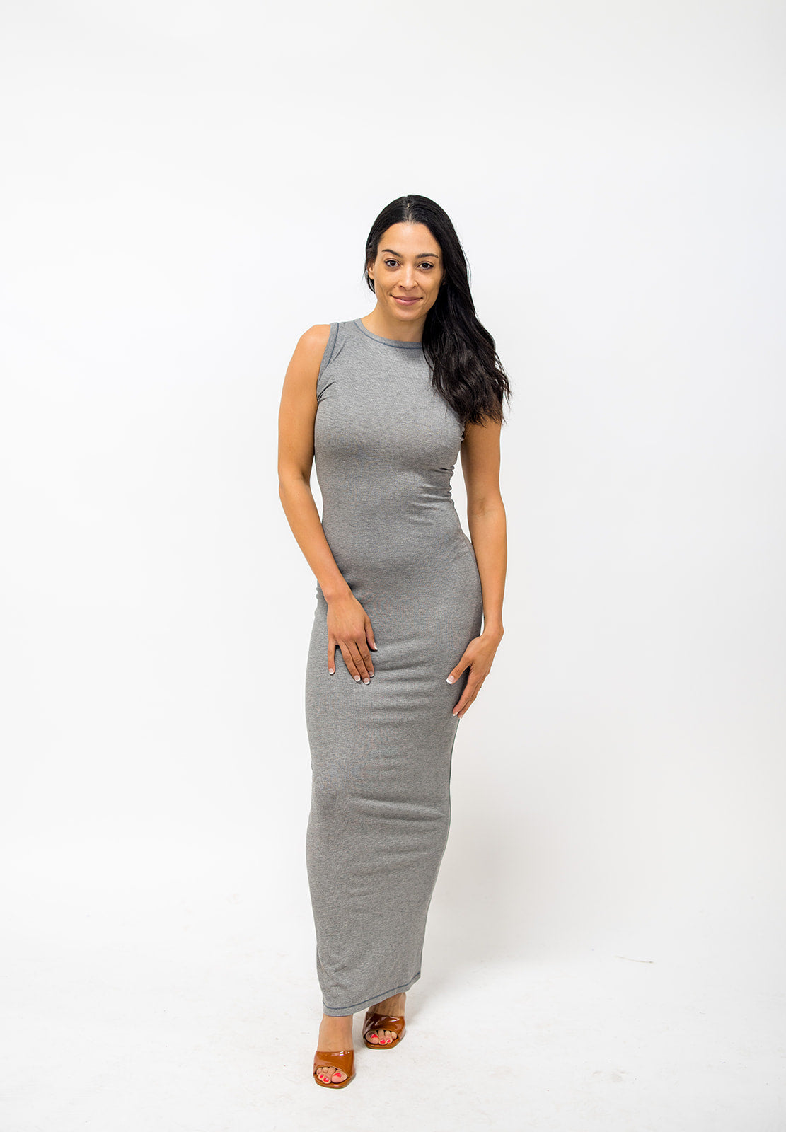 Ribbed Knit Maxi  Dress