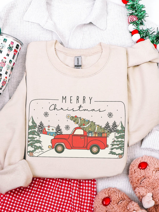 Gildan Vintage Christmas Outdoors Sweatshirt