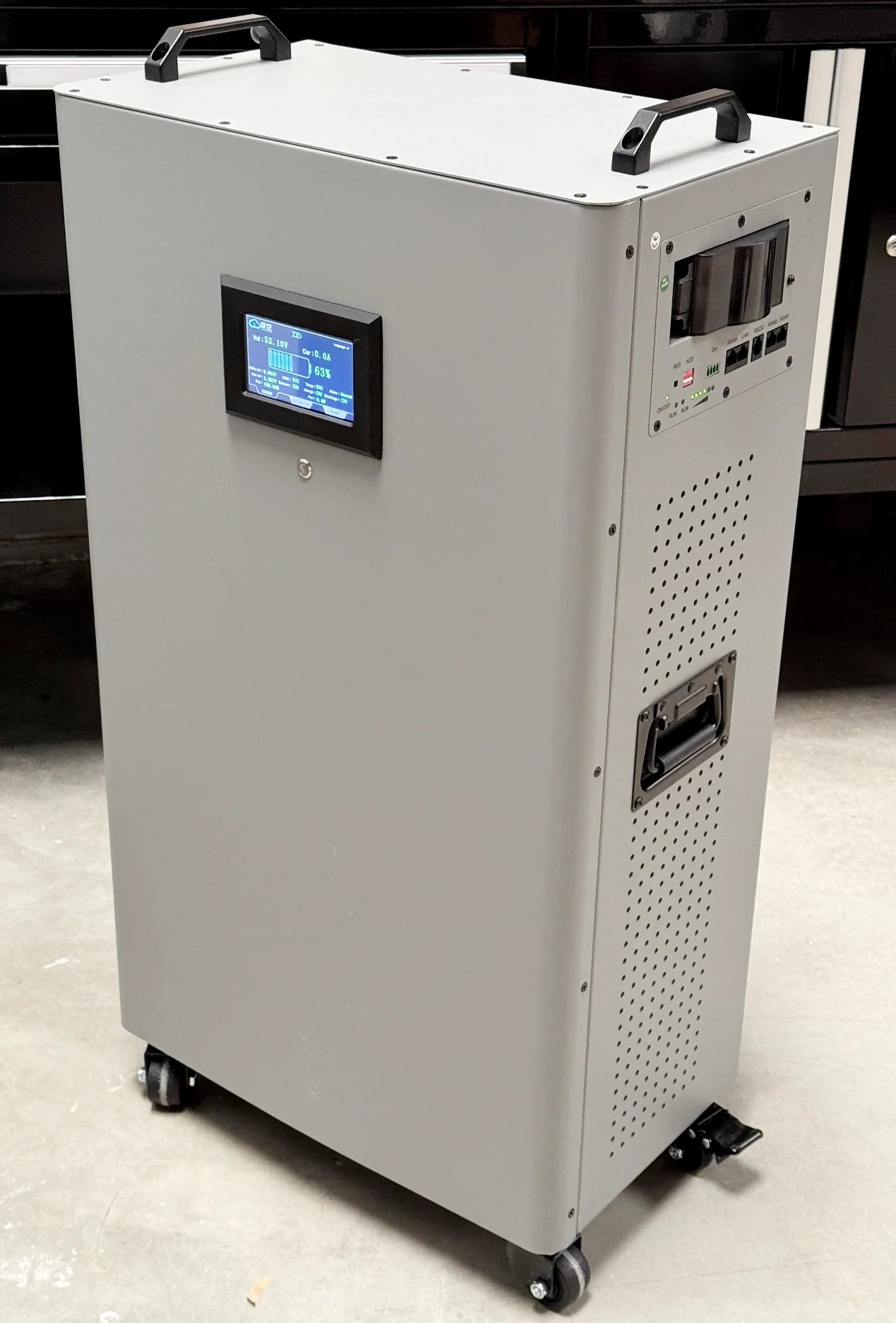 48V Tower: Rugged LifePO4 Battery w/ Active Balance & 200A BMS up to 16.4 kWh
