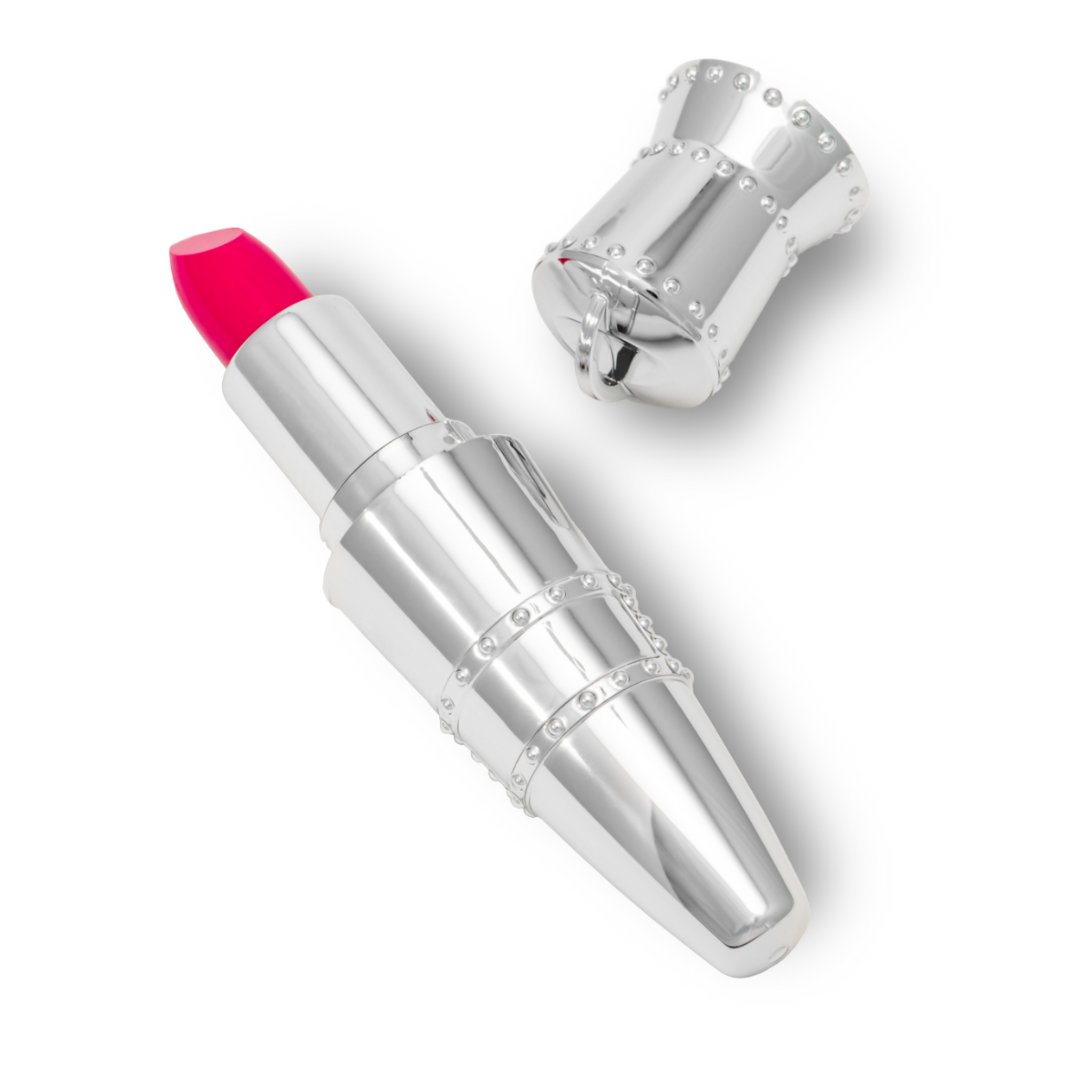 Walk of Shame Hot Hot Pink Lipstick Necklace | Clean, Bold Pink Pendant Case | Hickey Lipstick