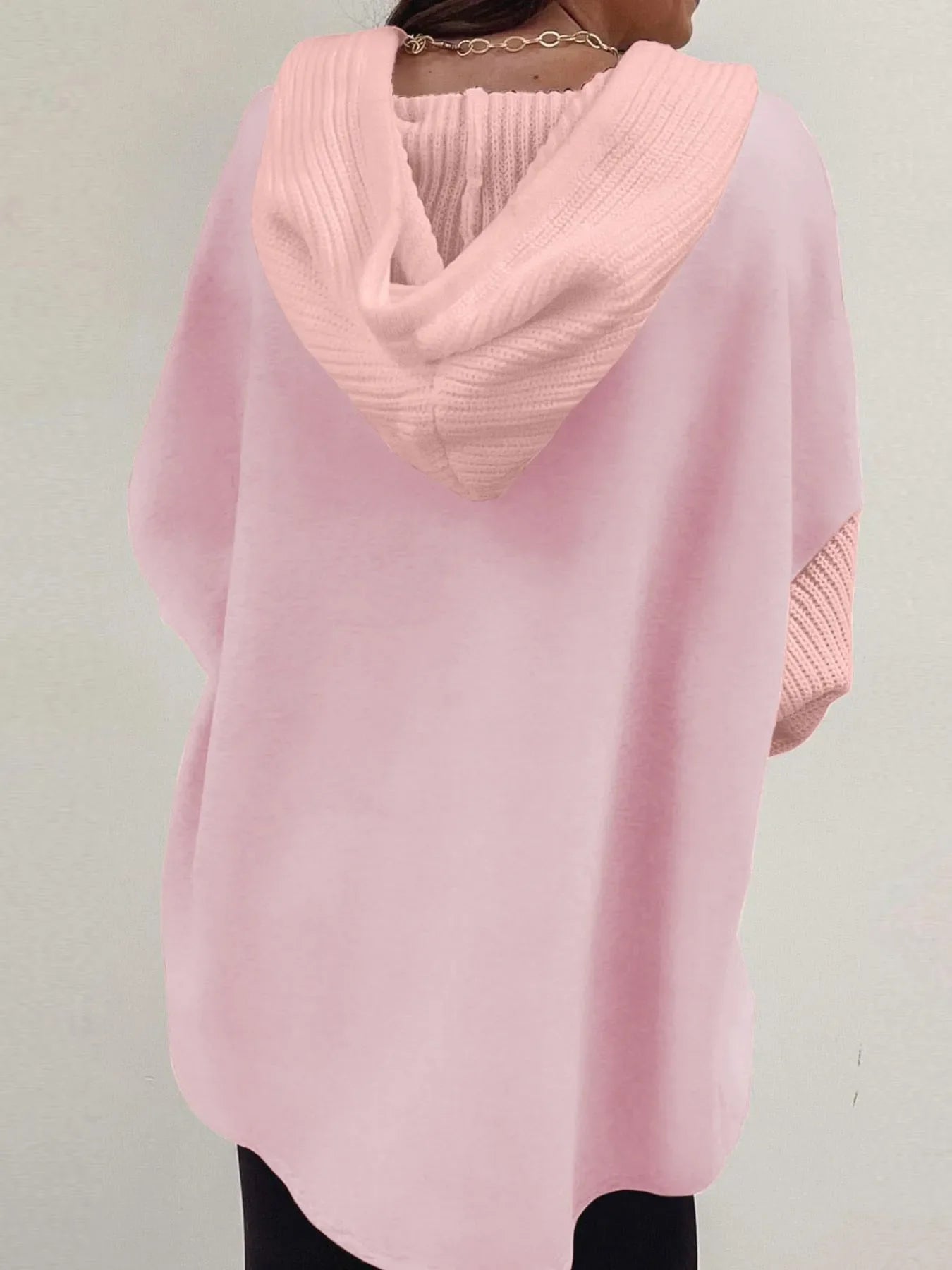 Drawstring Button Front Hoodie