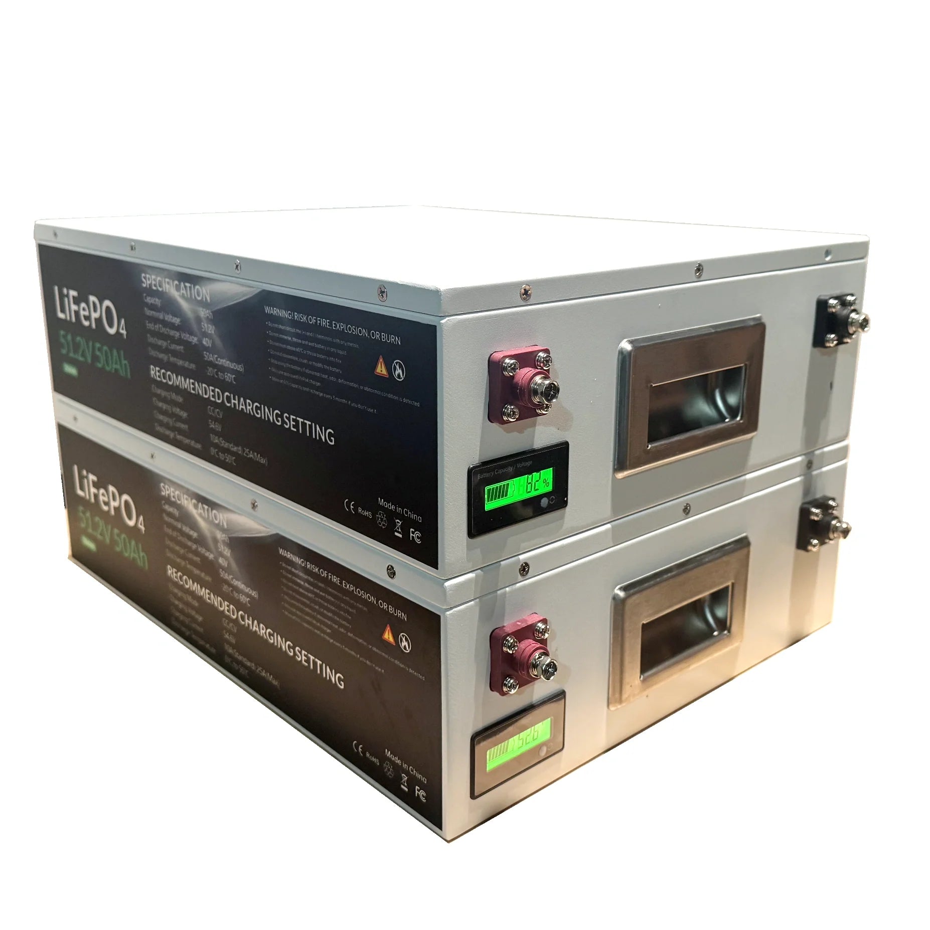 Stackable LFP Battery (14"x13"x5", 50 Lbs)