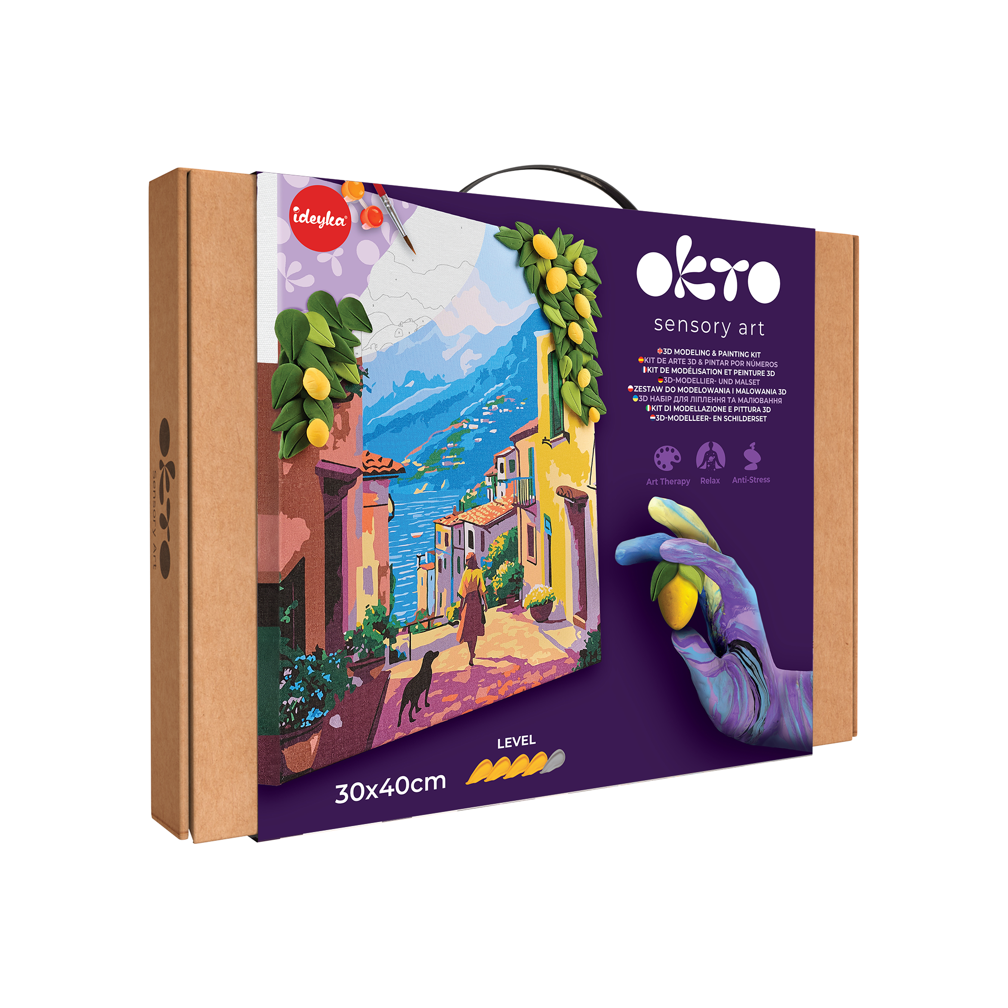 OKTO Air-Dry Clay 3D Painting Kit – Kit Lemon Weekend (11.8 x 15.7 in)