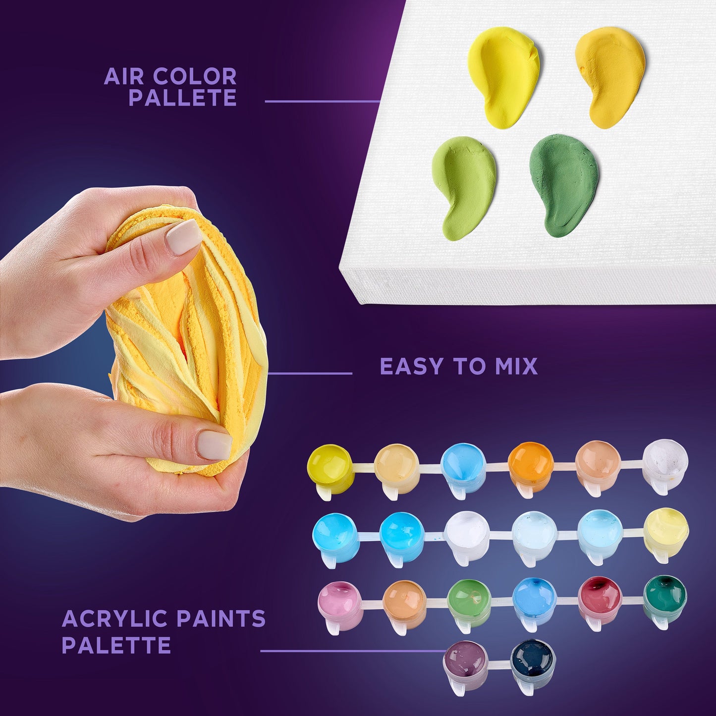 OKTO Air-Dry Clay 3D Painting Kit – Kit Lemon Weekend (11.8 x 15.7 in)