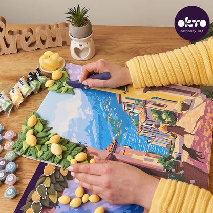 OKTO Air-Dry Clay 3D Painting Kit – Kit Lemon Weekend (11.8 x 15.7 in)