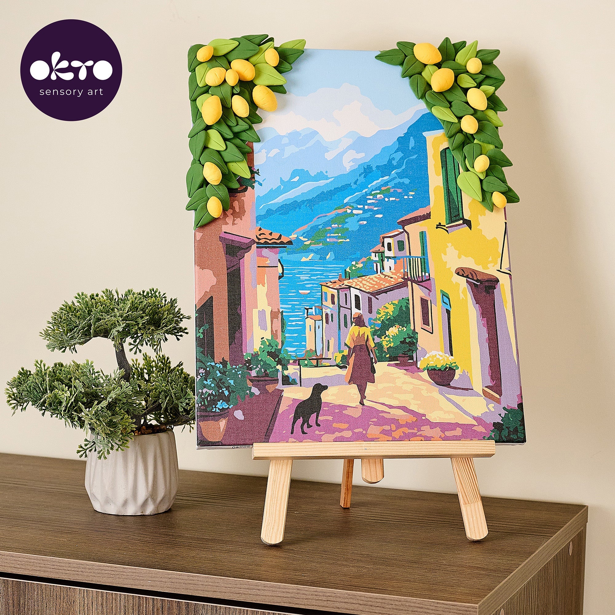 OKTO Air-Dry Clay 3D Painting Kit – Kit Lemon Weekend (11.8 x 15.7 in)