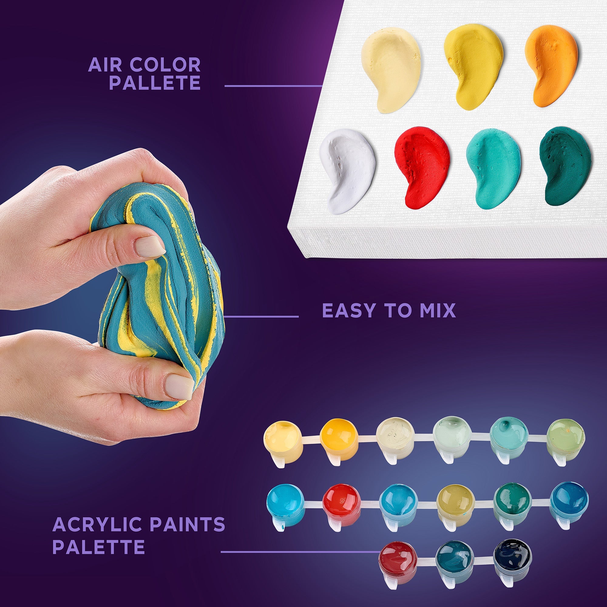 OKTO Air-Dry Clay 3D Painting Kit – Hot Air Balloon (11.8 x 15.7 in)